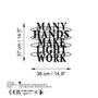 Wallity Hands Work Escultura de Pared de Metal Negra